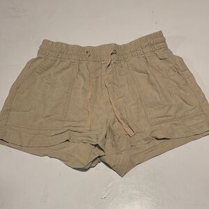 Gap Linen Blend Pull On Women's Tan Drawstring Shorts